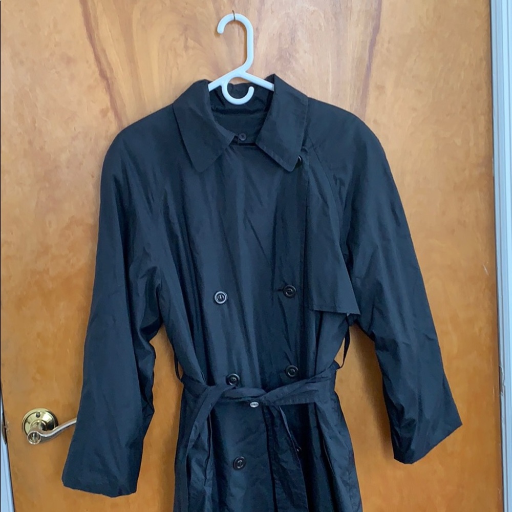 All-weather trench coat w/detachable wool liner